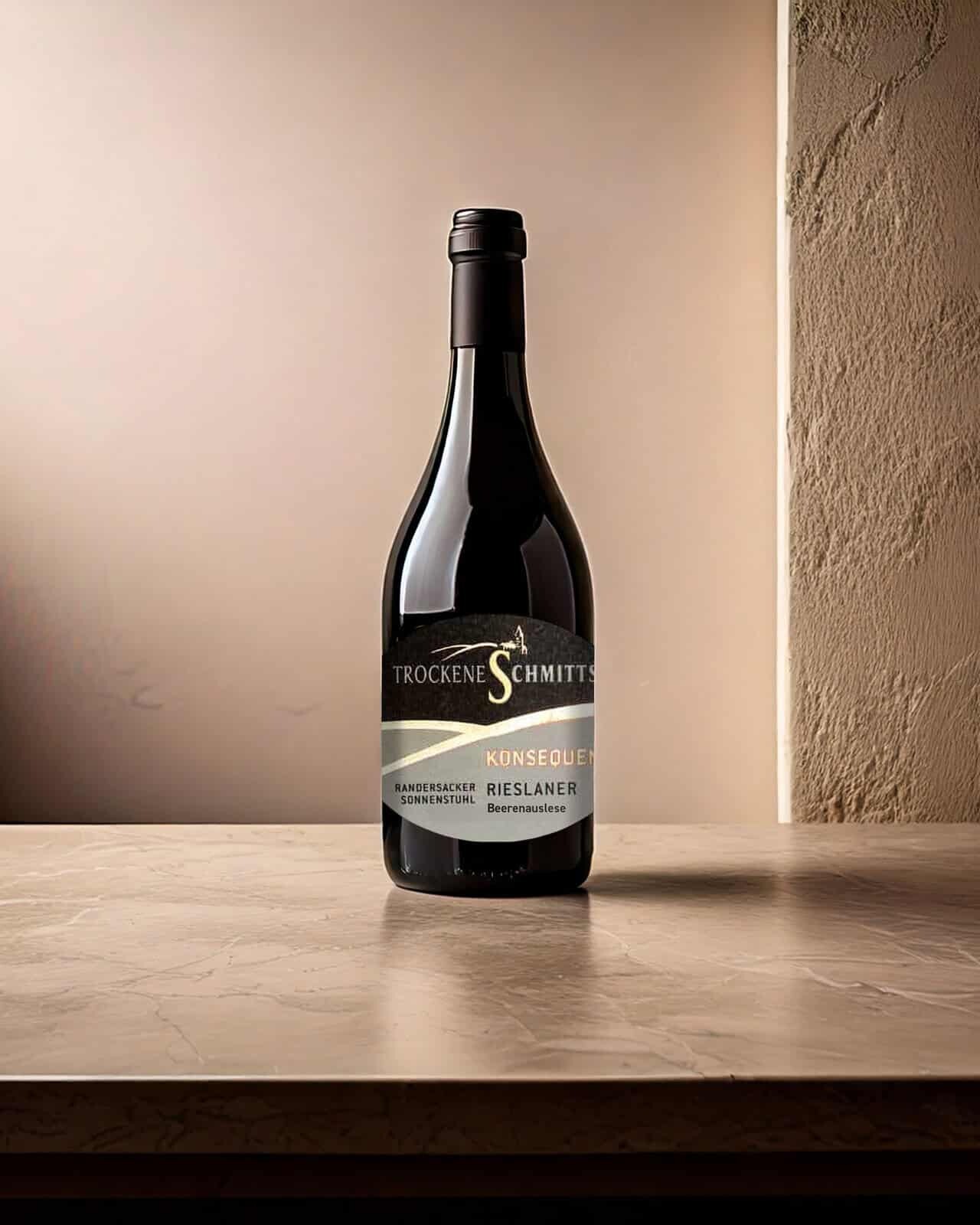 Kleine Flasche suesswein rieslaner beerenauslese uai